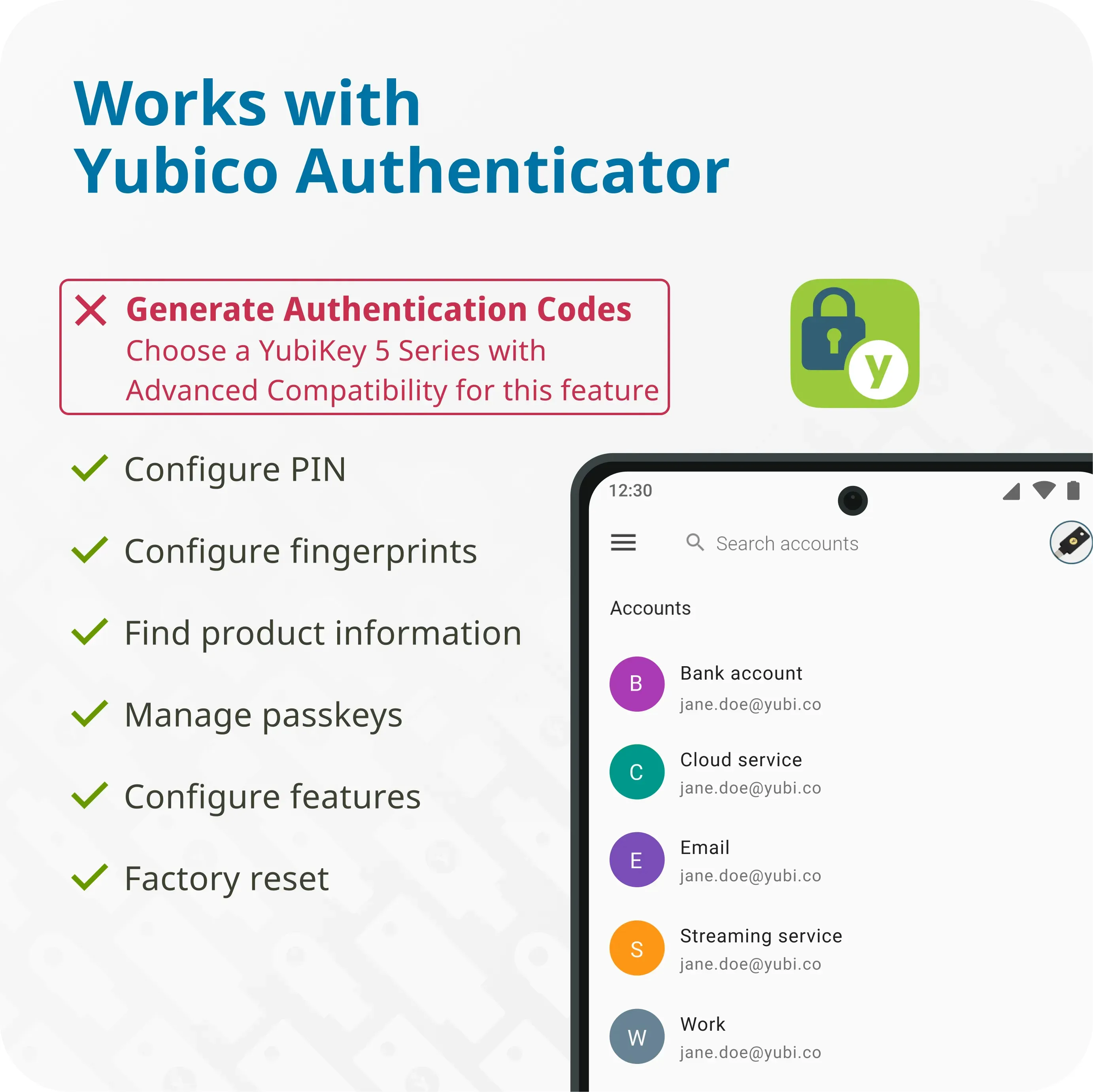 Yubico YubiKey C Bio USB-C -suoja-avain