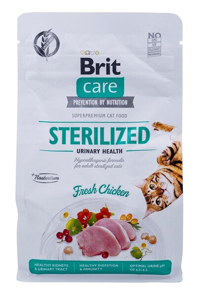 Brit Care Grain-Free Sterilized Urinary Health, Torrfoder f&ouml;r katt, Adult, 400 g
