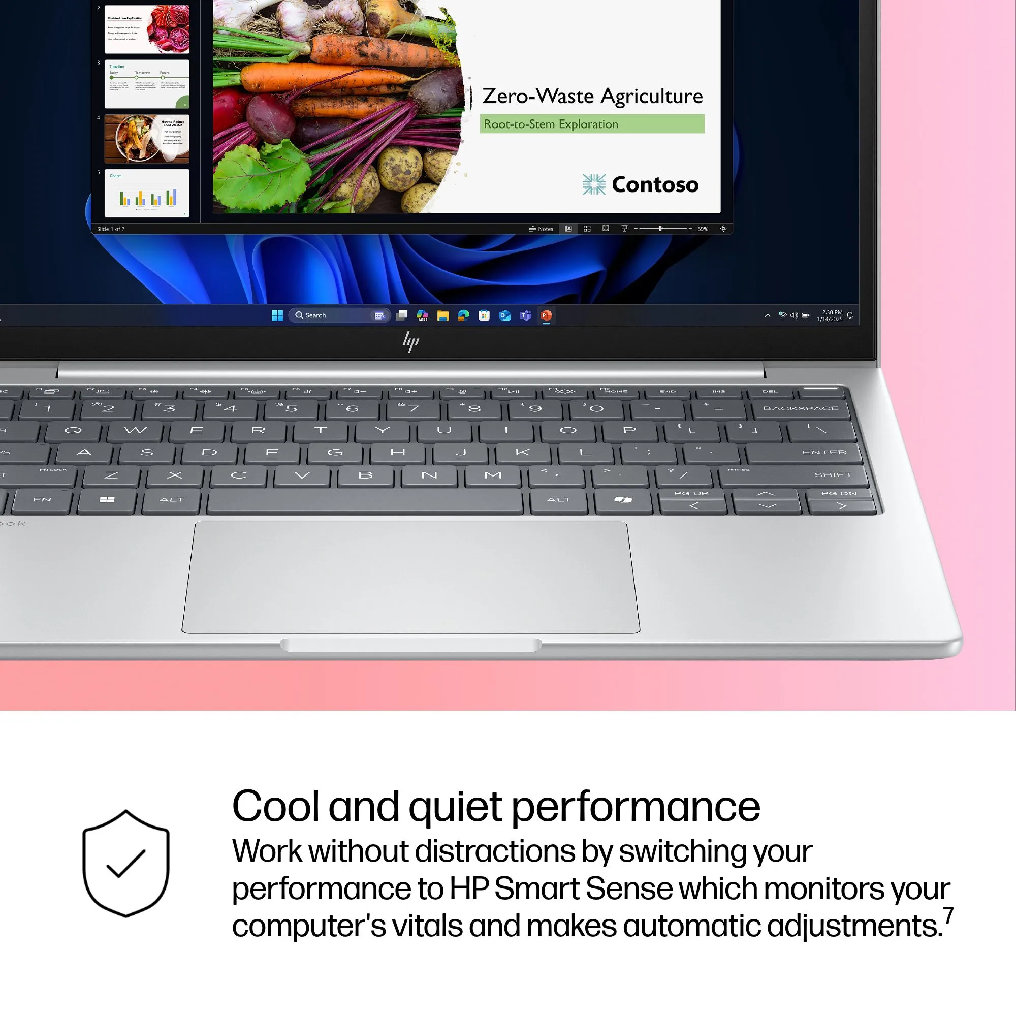 HP EliteBook 8 G1i 13.3" Ultra 7 255U, 32 GB, 512 GB SSD, Win 11 Pro - b&auml;rbar dator, glaci&auml;rsilver