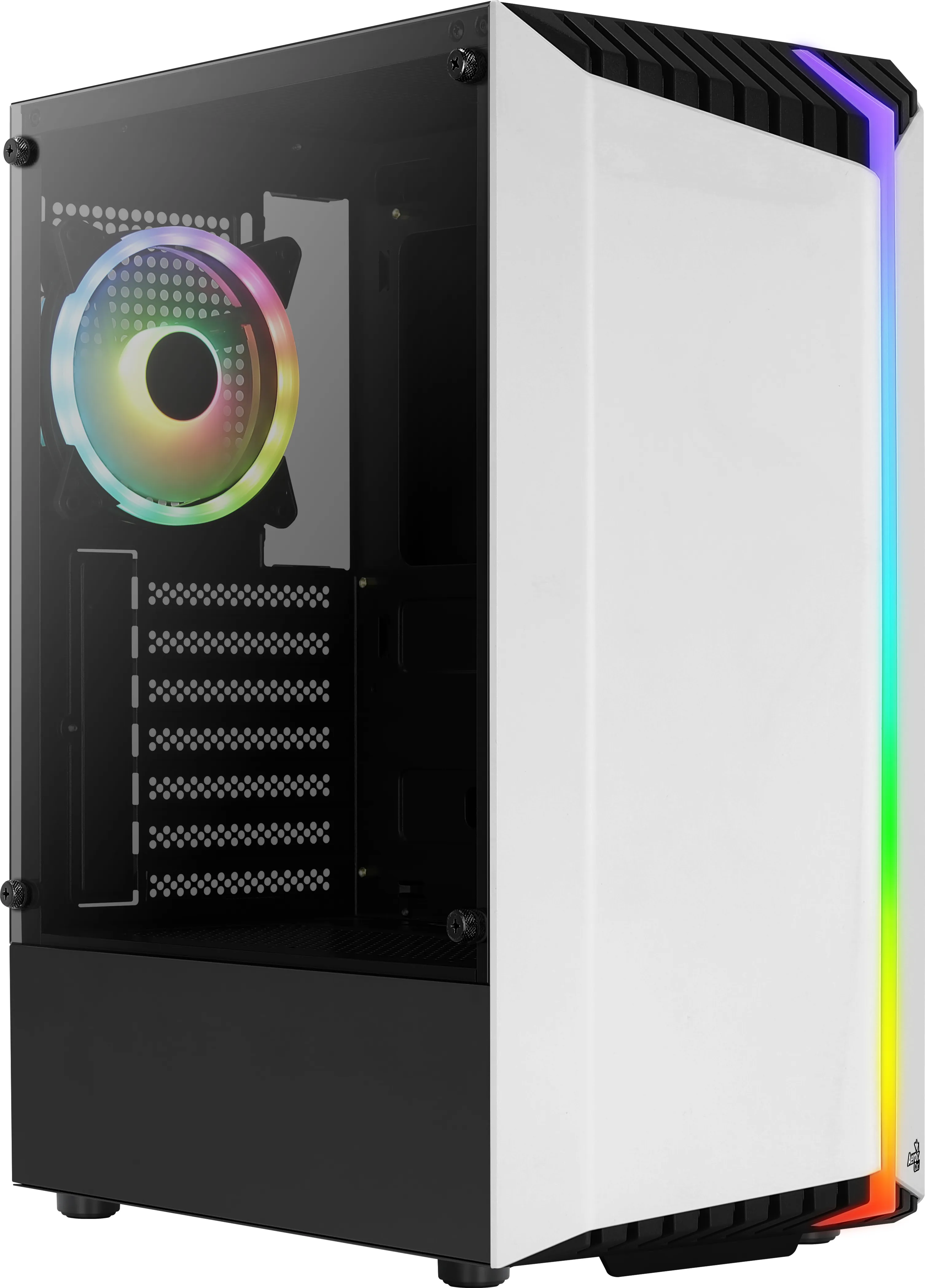 AeroCool Bionic G V2 Midi-Tower Case with window and RGB lighting, White