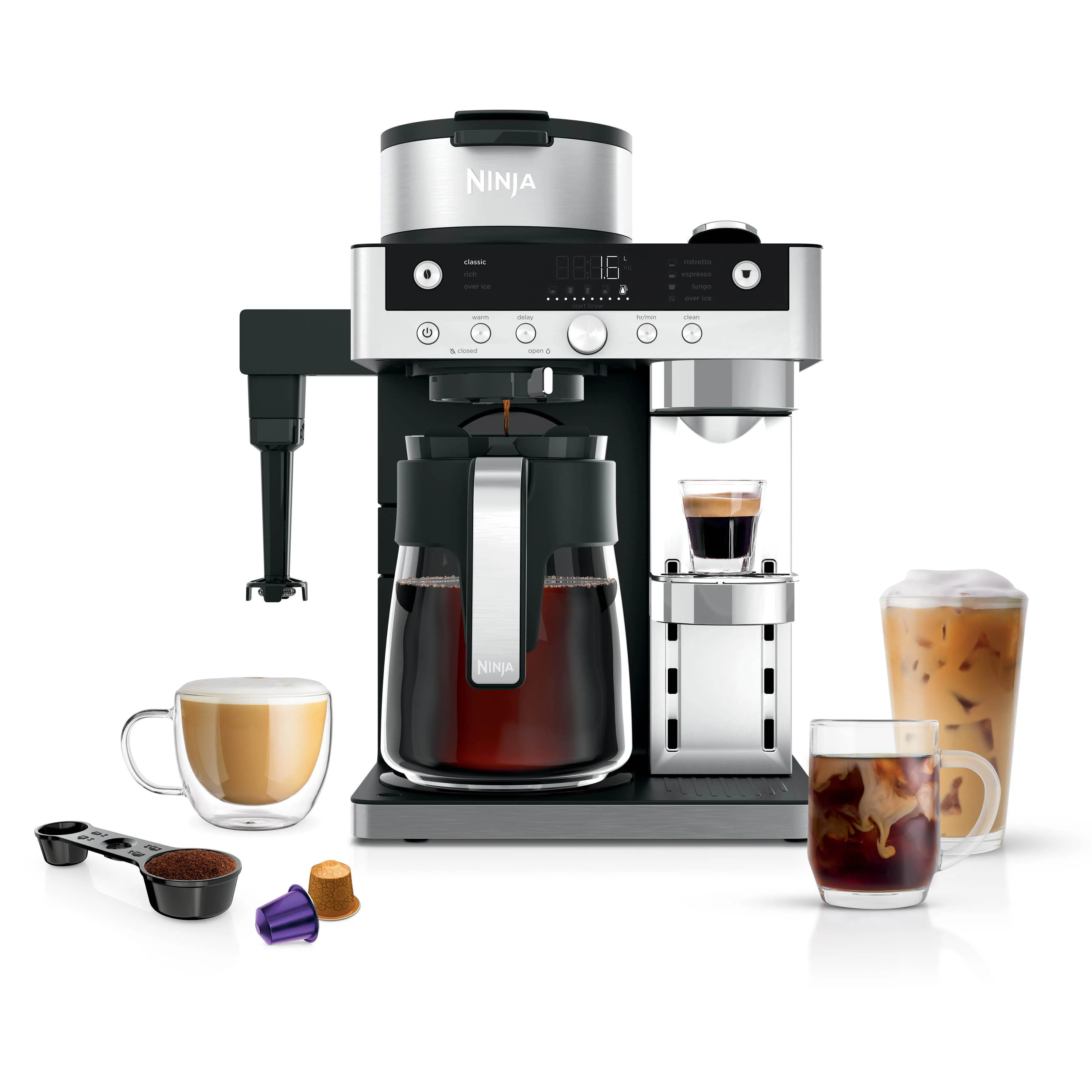 Ninja Prestige DualBrew System CFN802EU kapselespressomaskin, svart