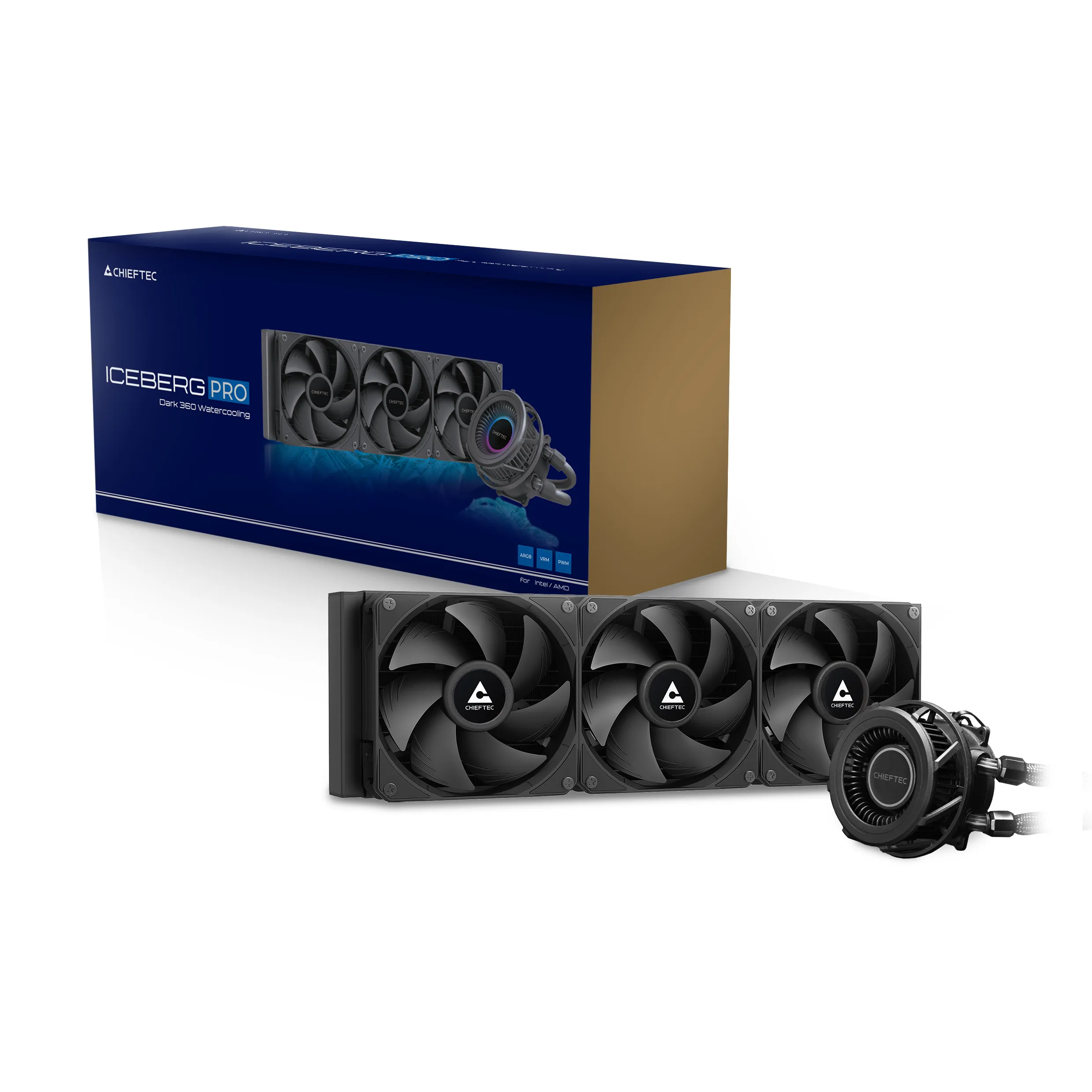 Chieftec CLC VRM 360mm Liquid Cooler, Black