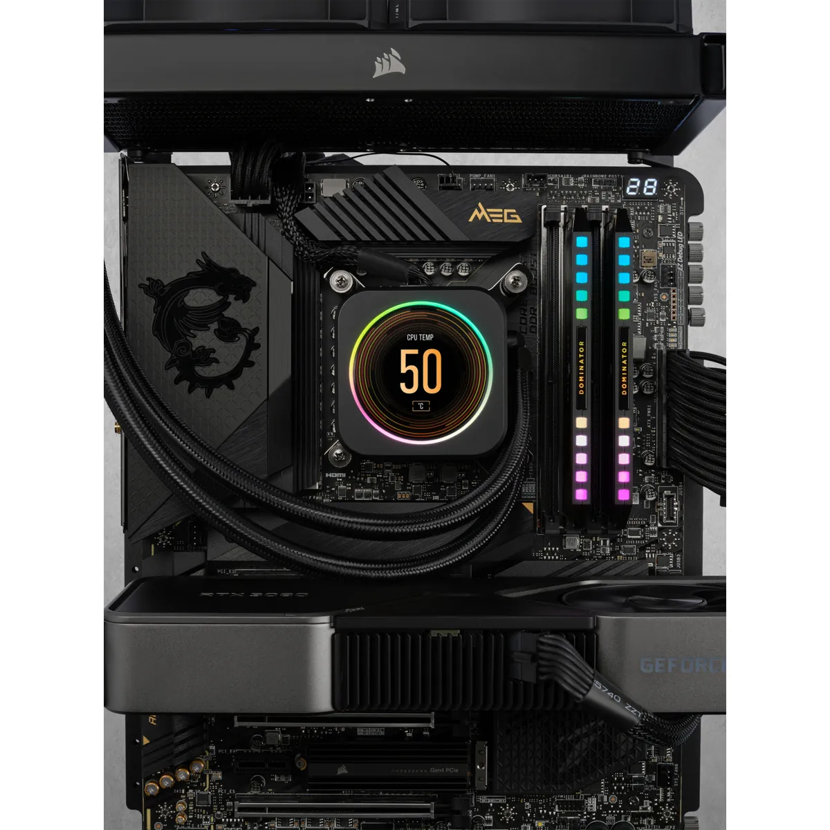 Corsair dominator&reg; platinum rgb 32gb (2x16gb) ddr5 dram 6000mhz c36 memory kit &mdash; black