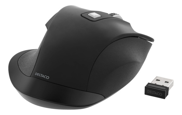 Deltaco Ergonomic - wireless mouse, Black