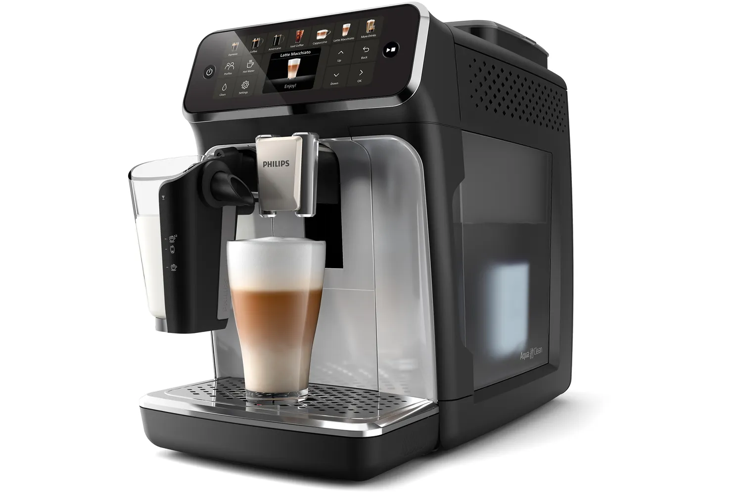 Philips Series 4400 EP4446 -espressokeitin, täysautomaattinen, musta, Hopea