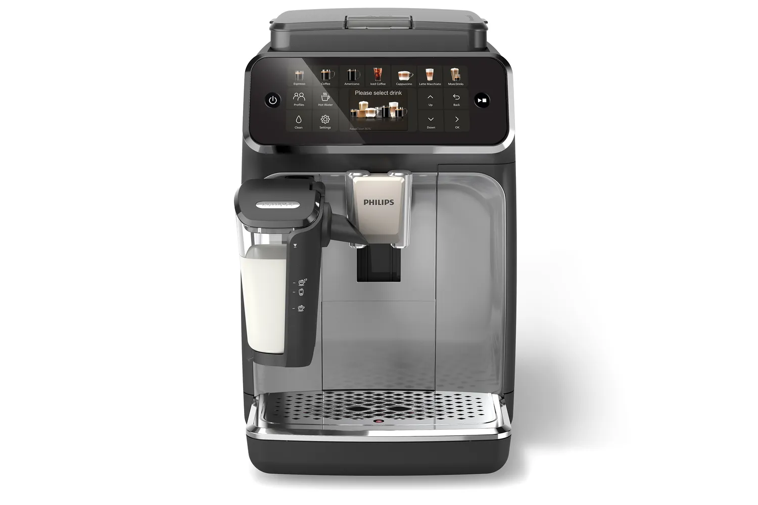 Philips Series 4400 EP4446 -espressokeitin, täysautomaattinen, musta, Hopea