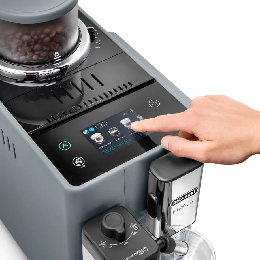 De'Longhi Rivelia EXAM440.55.G helautomatisk espressomaskin, Pebble Grey