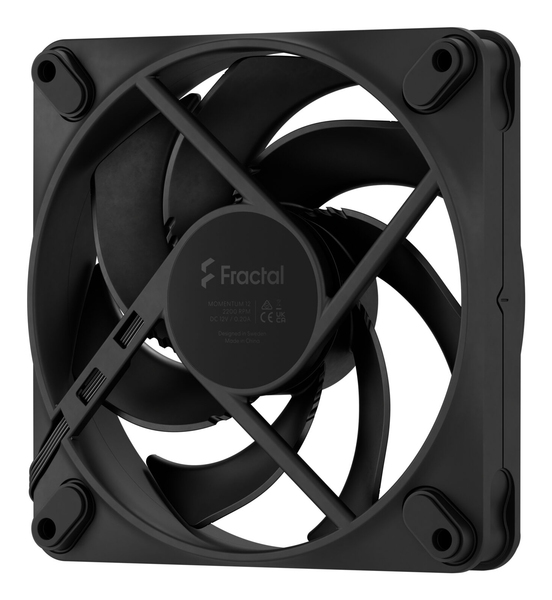 Fractal Design Momentum 12 -kotelotuuletin, musta