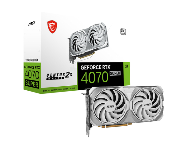 MSI RTX4070 Super VENTUS 2X WHITE OC 12GB GDDR6X HDMI 3xDP