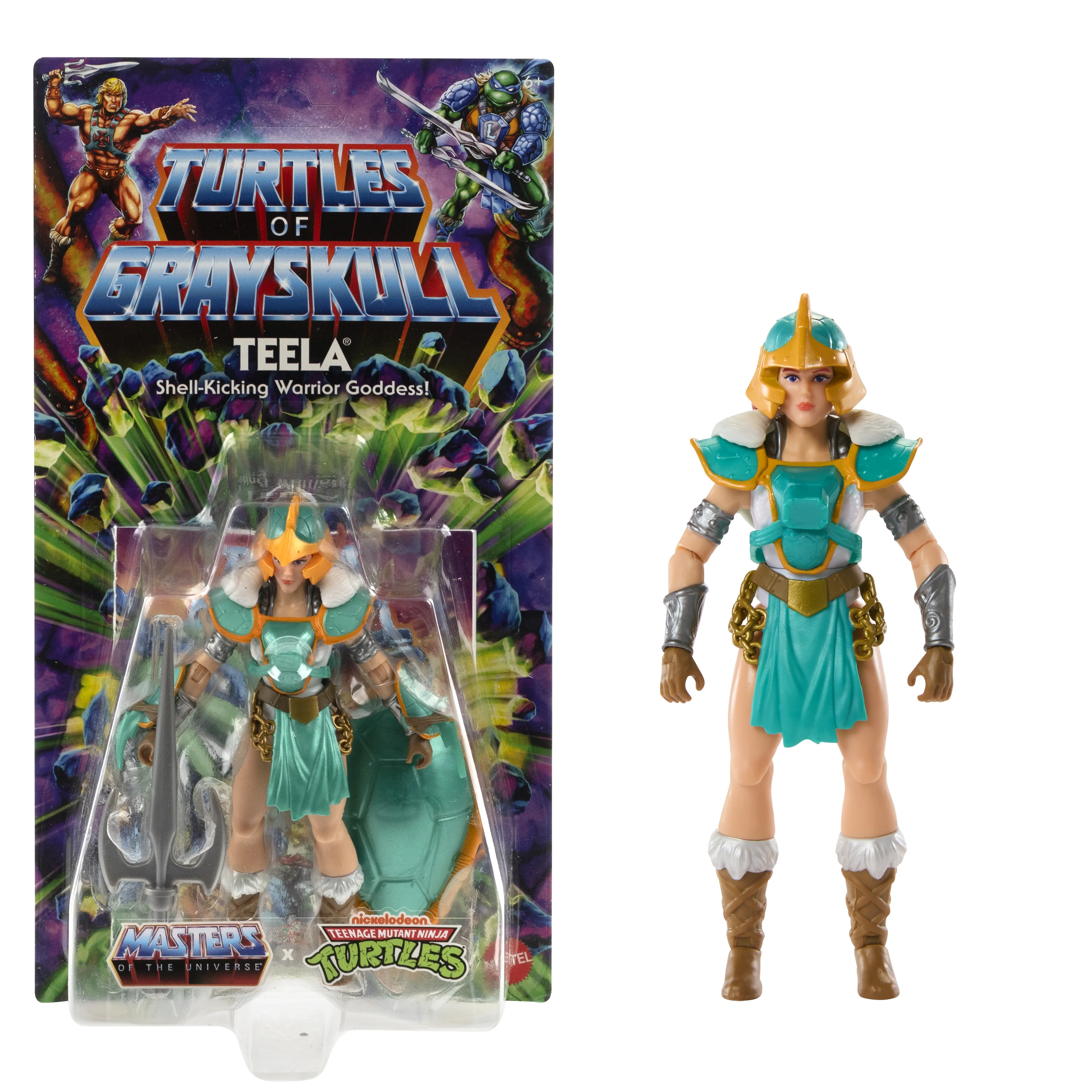 Mattel Masters of the Universe Origins Turtles of Grayskull Teela toy figure