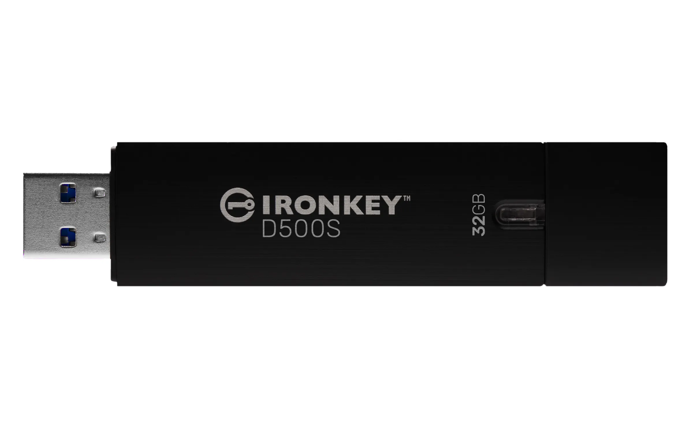 Kingston IronKey D500S AES-256 32 Gt USB 3.2 Gen 1x1 -muistitikku, Musta