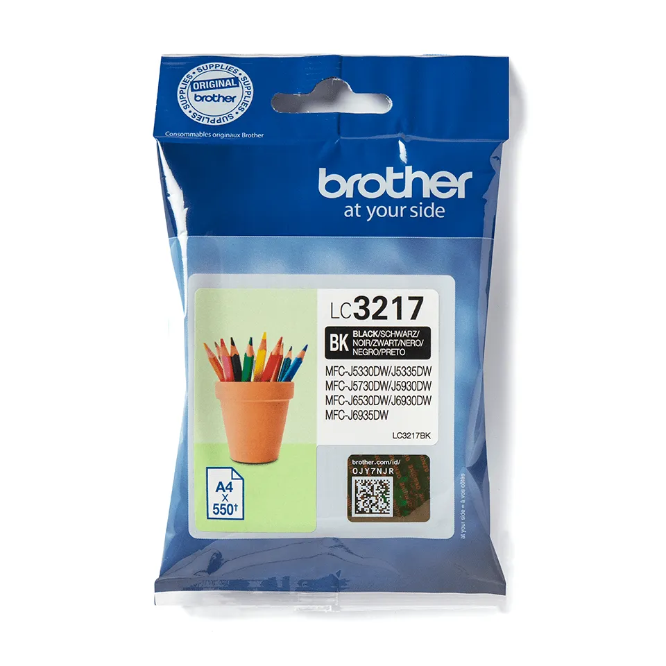 Brother  LC3217BK - bl&auml;ckpatron, Svart