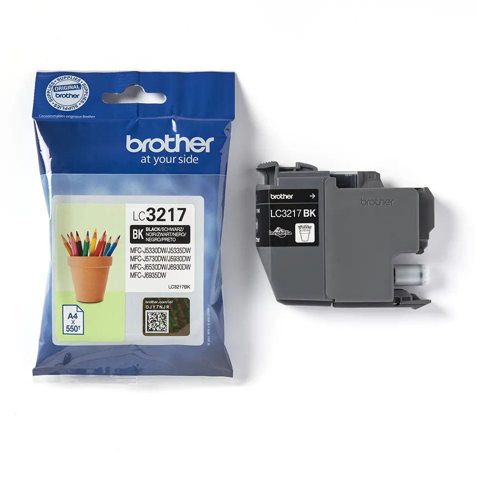 Brother LC3217BK bl&auml;ckpatron, svart