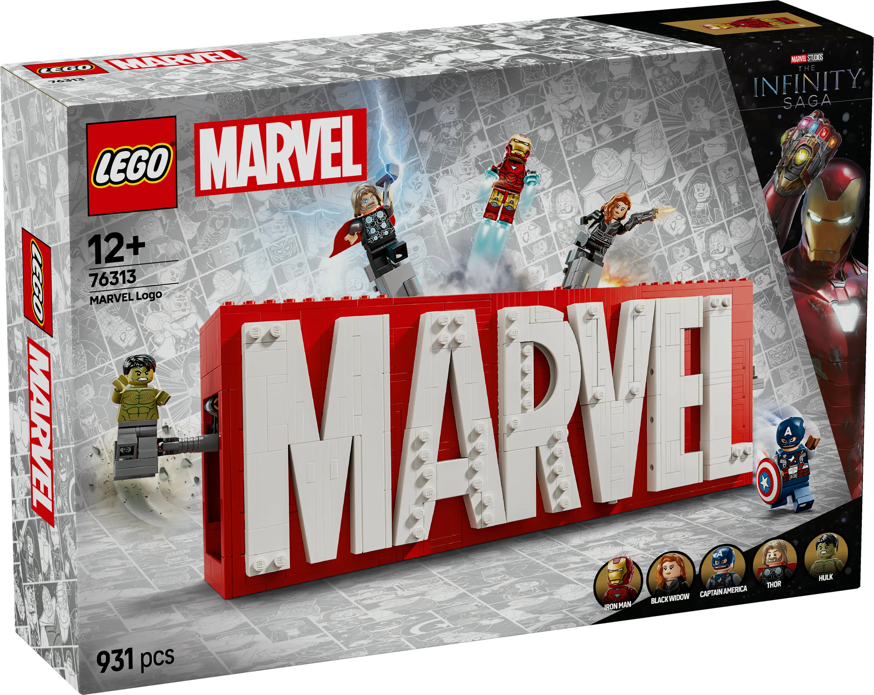 LEGO Marvel MARVEL Logo and Minifigures 76313