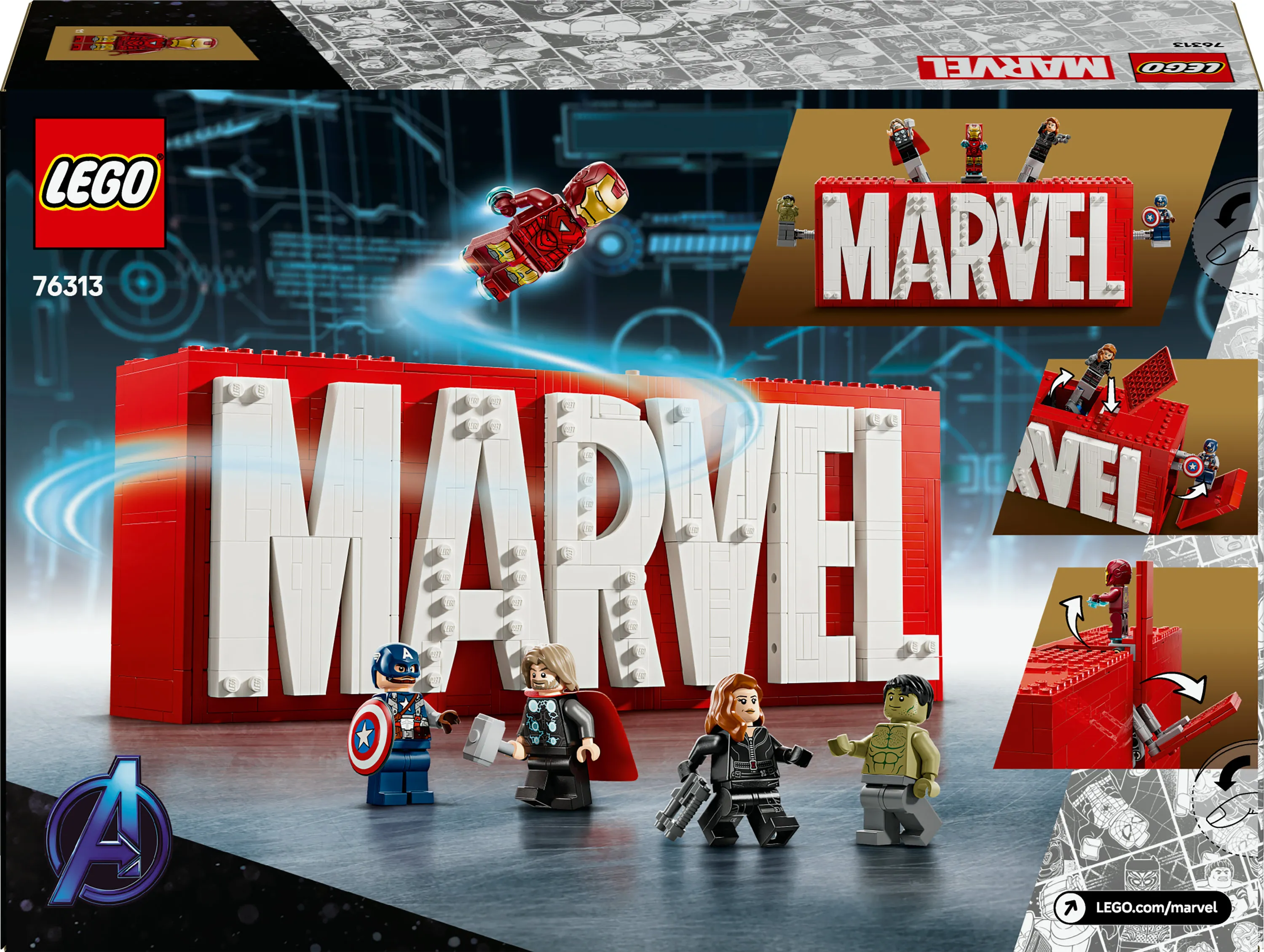 LEGO Marvel MARVEL Logo and Minifigures 76313