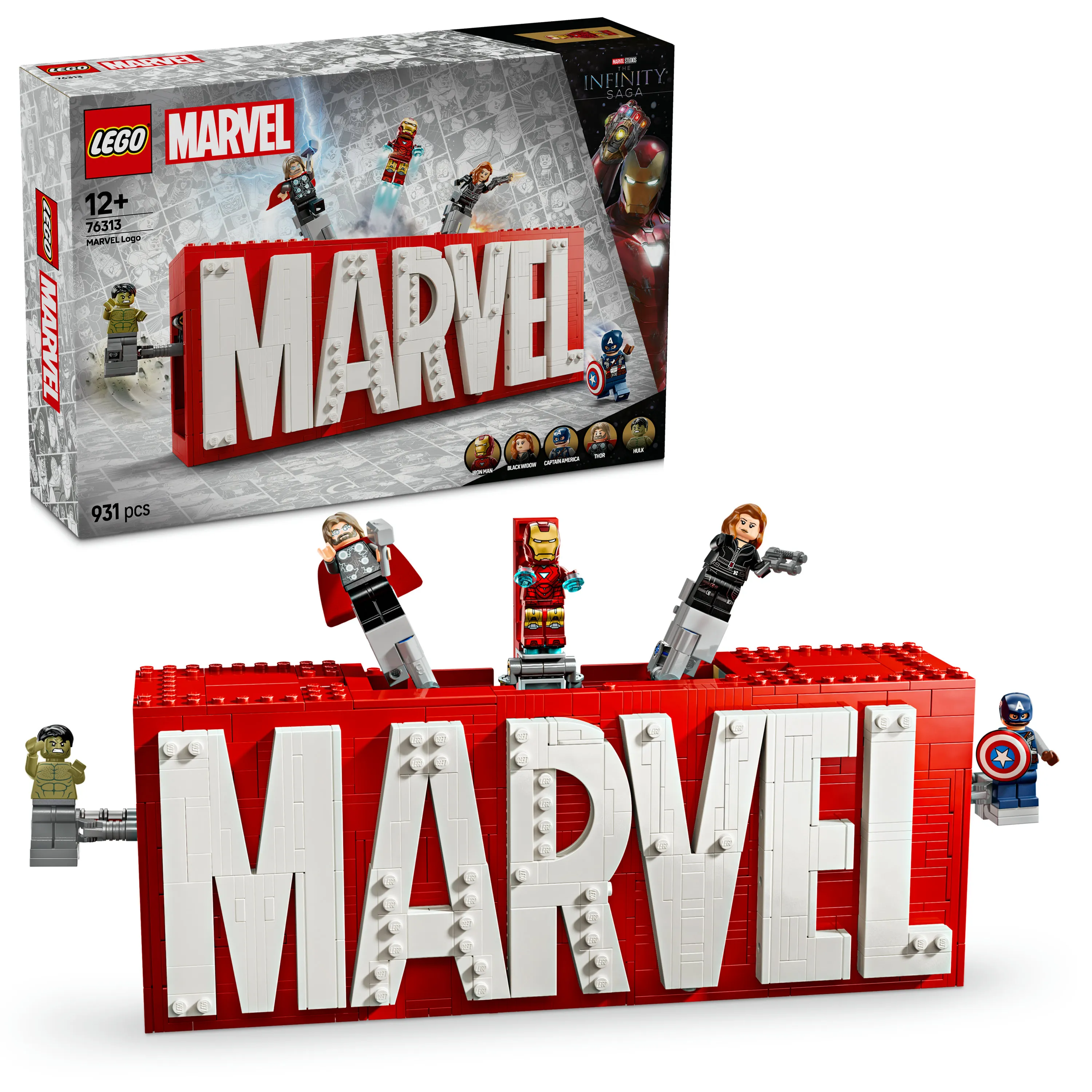 LEGO Marvel MARVEL Logo and Minifigures 76313