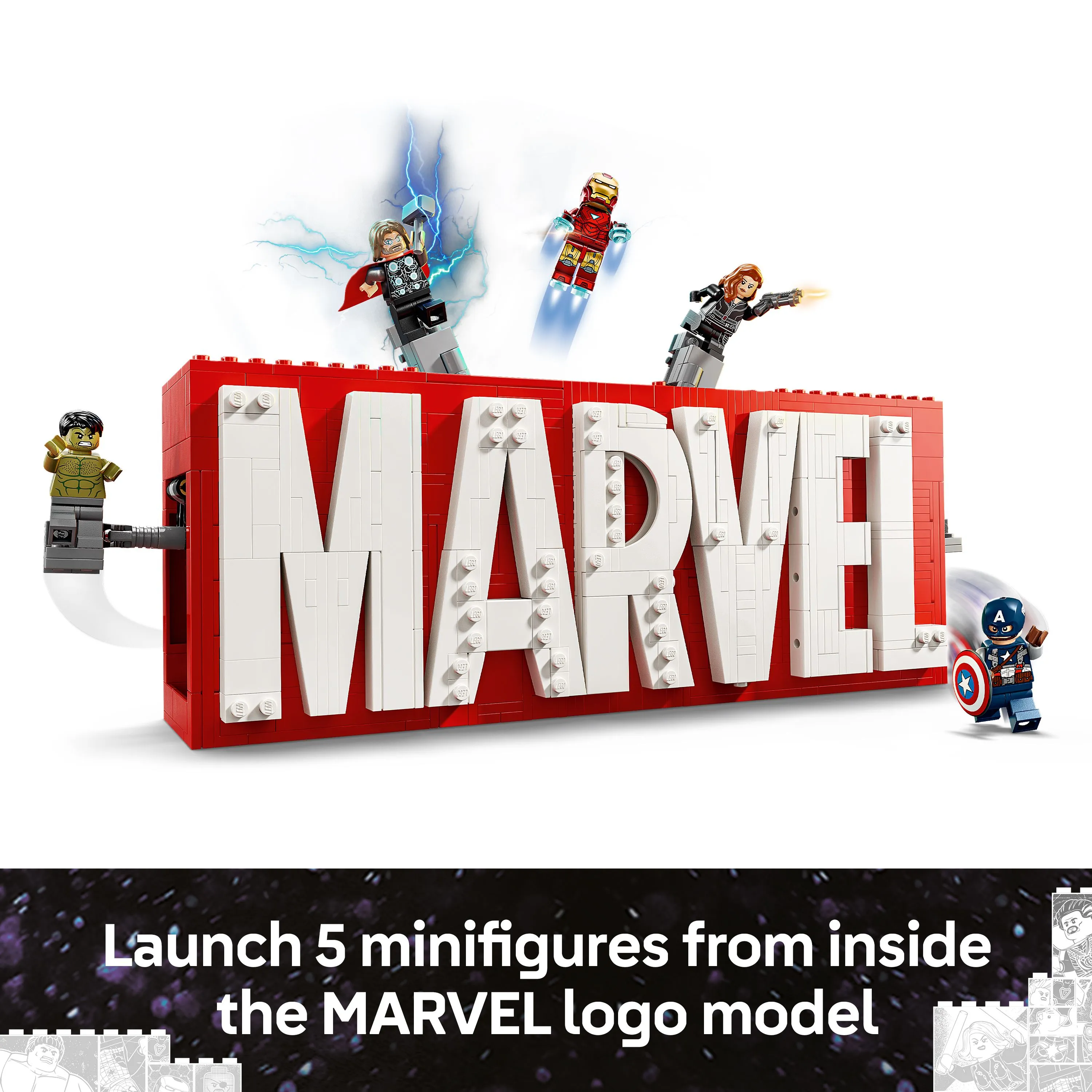LEGO Marvel MARVEL Logo and Minifigures 76313