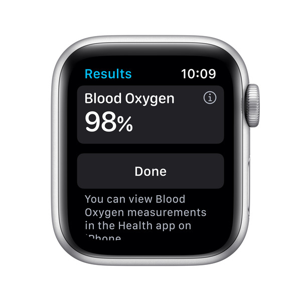 Apple Watch Series 6 GPS + Cellular, 40mm Silver Stainless Steel Case with White Sport Band - Regular