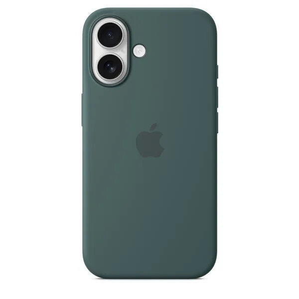 Apple iPhone 16, MagSafe - silicone case, Lake Green