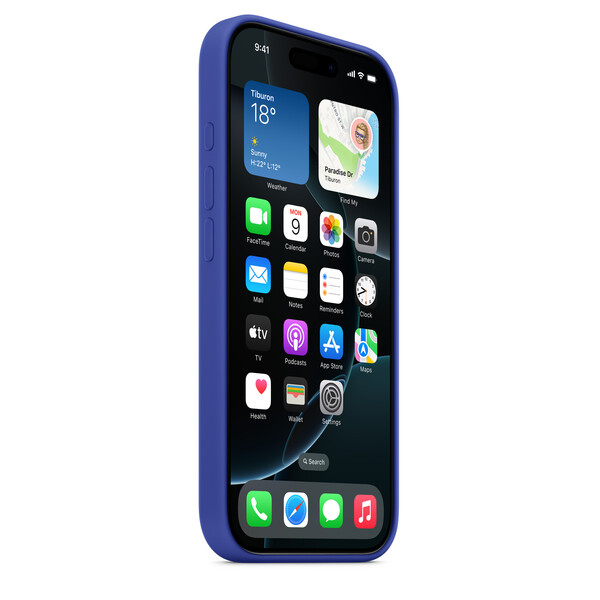 Apple iPhone 16 Pro, MagSafe - silicone case, Ultramarine