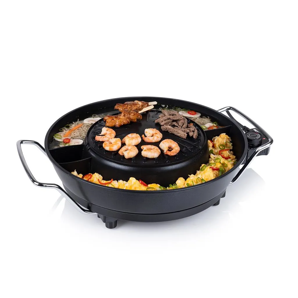 TRISTAR PZ-9131 Electric Hot Pot and Korean Grill, 3 l, 1800 w, Black