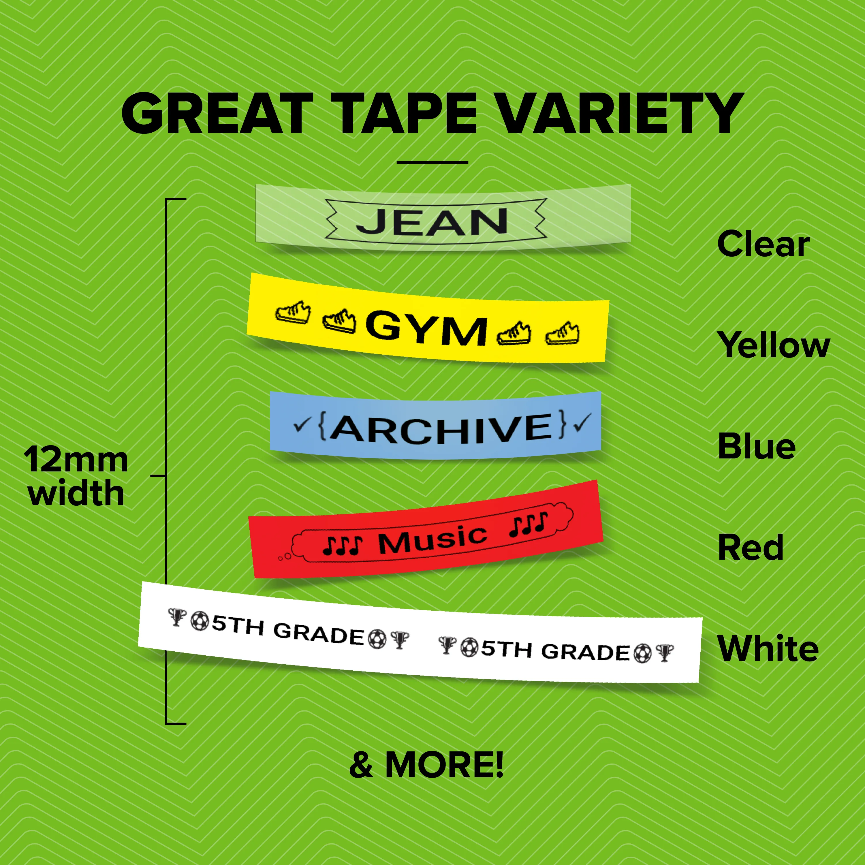 Tape LetraTag plastic 12mmx4m white