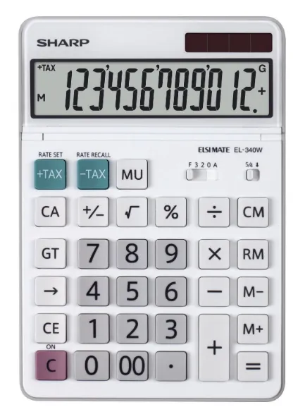 Desk Calculator SHARP EL-340W, 12 digit