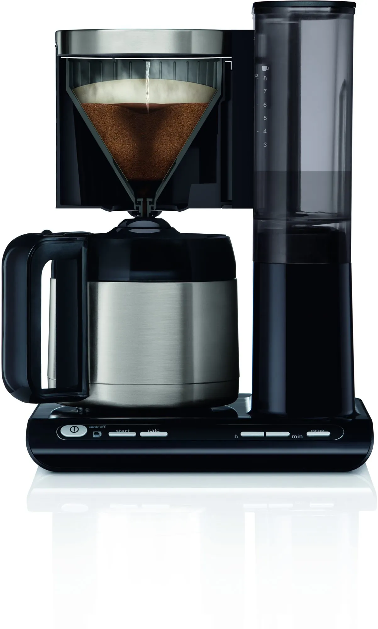 Bosch Styline TKA8A683 - coffee maker, Black, Stainless steel