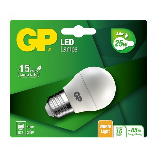 GP LED MGLOBE LED-lampa, 3,5W, E27