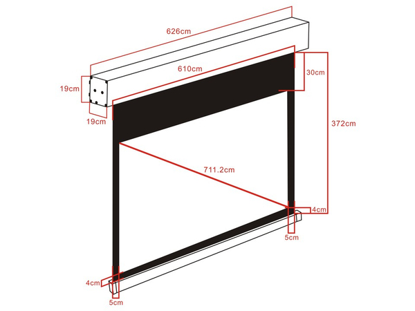 Multibrackets M Motorized Projection Screen Deluxe - Heijastusn&auml;ytt&ouml; - moottoroitu - 280 tuuma (711 cm) - 16:9 - Glass Beaded - valkoinen