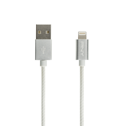 PNY Charge &amp; Sync USB-A - Lightning - cable, 1.2 m, Silver