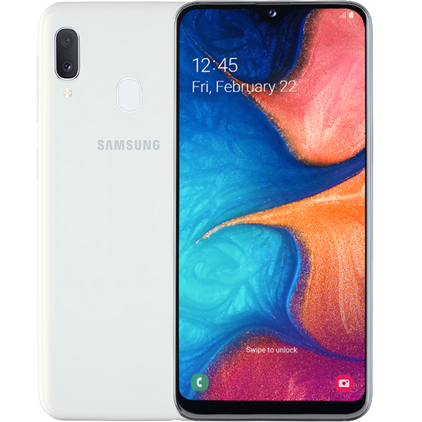 Samsung Galaxy A20e 32 GB/3 GB Android - mobiltelefon, Vit