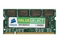 Corsair 0.5GB (1x0.5GB) Value Select, DDR 333MHz - Green