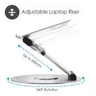 DESIRE2 Sit- Stand Supreme 360 Laptop Riser Aluminum