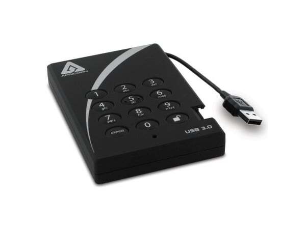LENOVO Aegis Apricorn Padlock 3.0 500GB 2.5" Rugged external HDD, Black