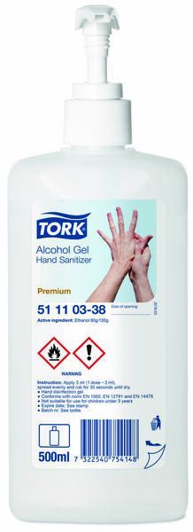 K&auml;sihuuhde geelim&auml;inen 500ml Tork