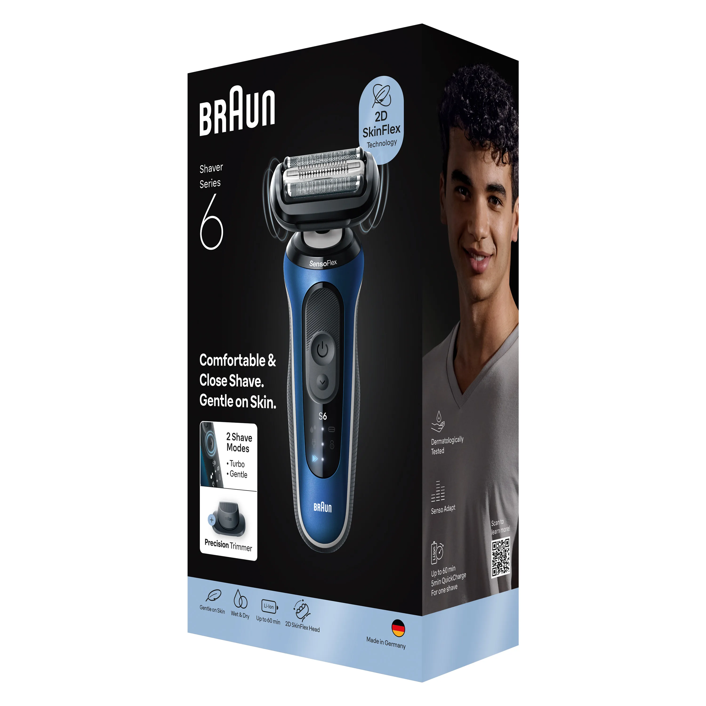 Braun Series 6 62-B1200s - rakapparat, bl&aring;