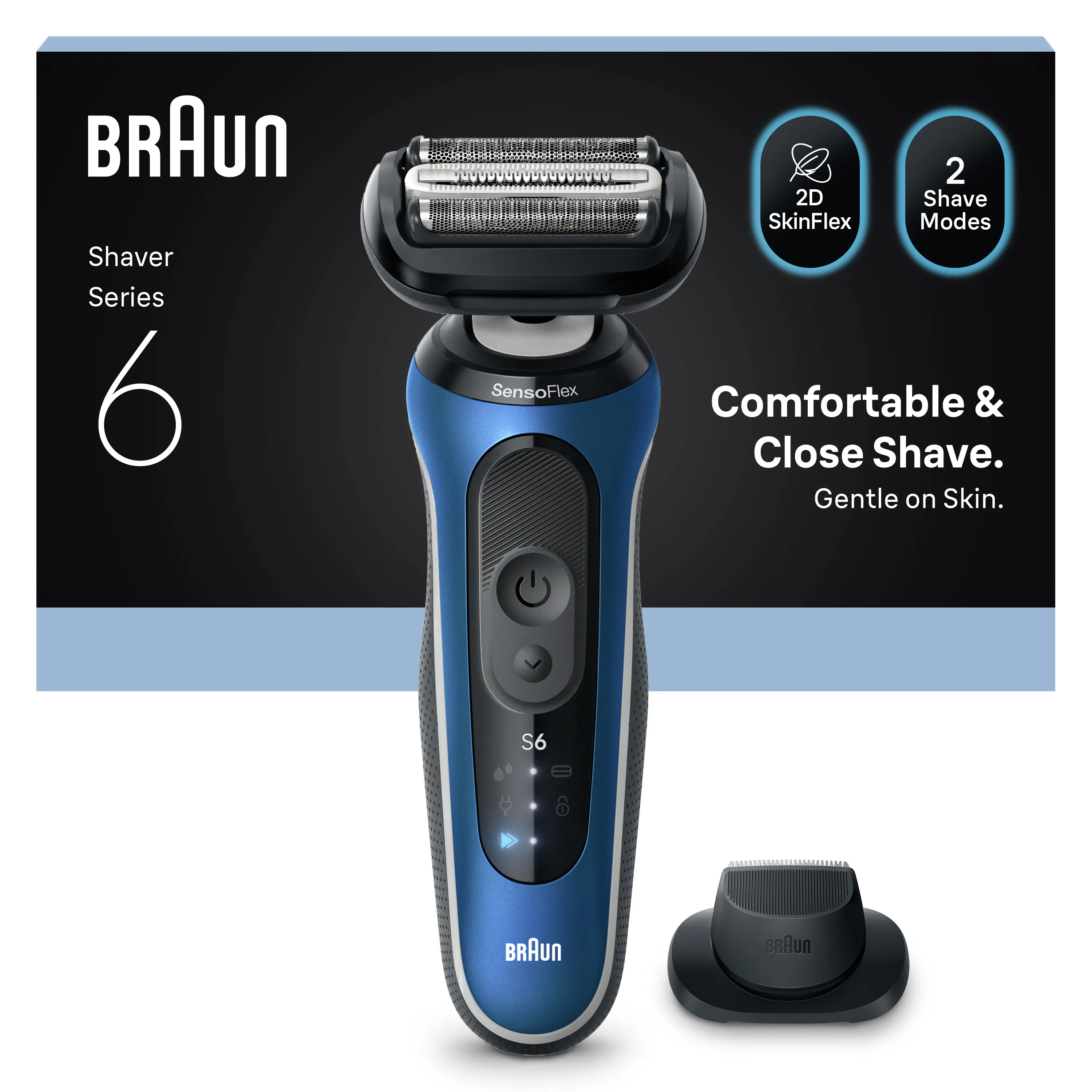 Braun Series 6 62-B1200s - rakapparat, bl&aring;