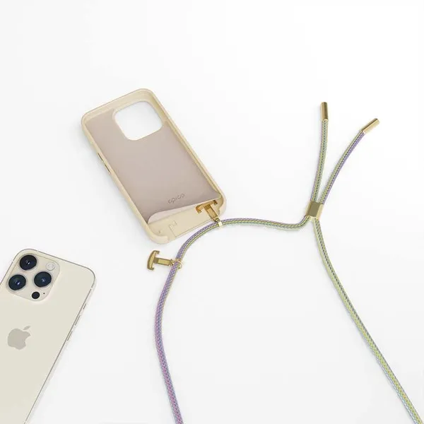 Epico Silicone Necklace, iPhone 14 Plus -suojakuori, Vaaleanpunainen