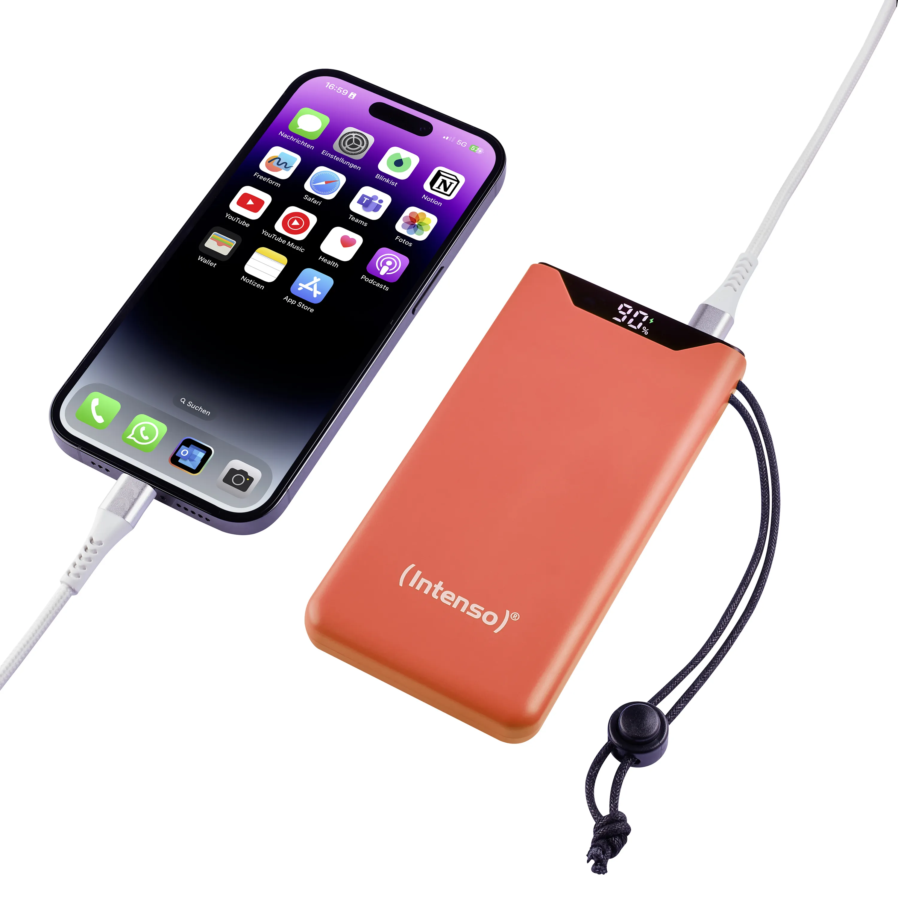 Intenso F10000 -varavirtalähde, 10000 mAh, Oranssi