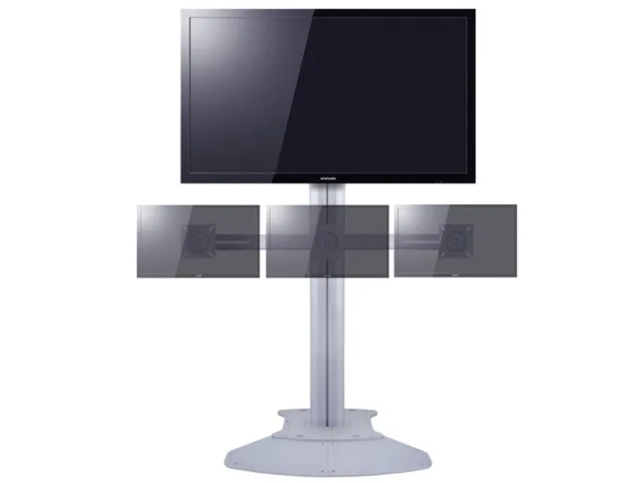 Multibrackets M Public Display Stand Triple Screen Mount - Wall mount tuotteelle LCD nestekiden&auml;ytt&ouml; / plasma TV - musta