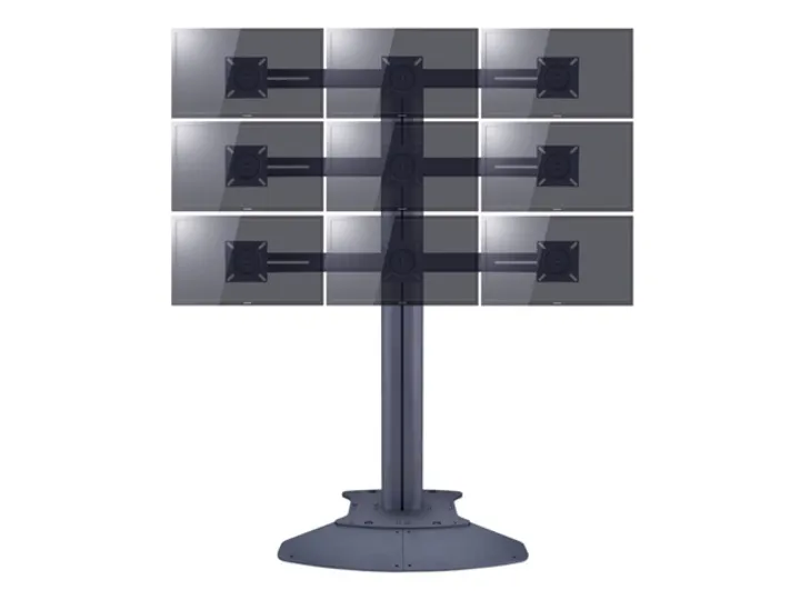 Multibrackets M Public Display Stand Triple Screen Mount - Wall mount tuotteelle LCD nestekiden&auml;ytt&ouml; / plasma TV - musta
