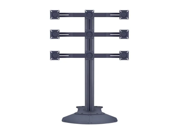 Multibrackets M Public Display Stand Triple Screen Mount - Wall mount tuotteelle LCD nestekiden&auml;ytt&ouml; / plasma TV - musta