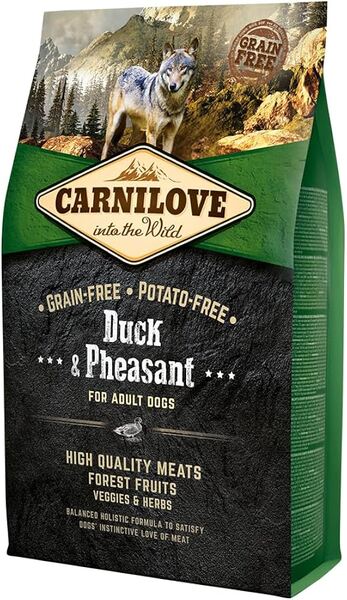 Carnilove Adult Duck & Pheasant, Dry food for dogs, Grain Free, 4kg