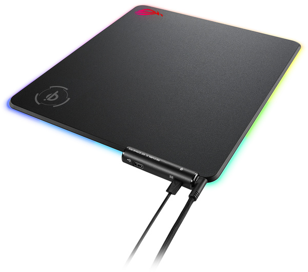 ASUS ROG Balteus Qi RGB -pelihiirimatto langattomalla latausalustalla, 320x370 mm, musta