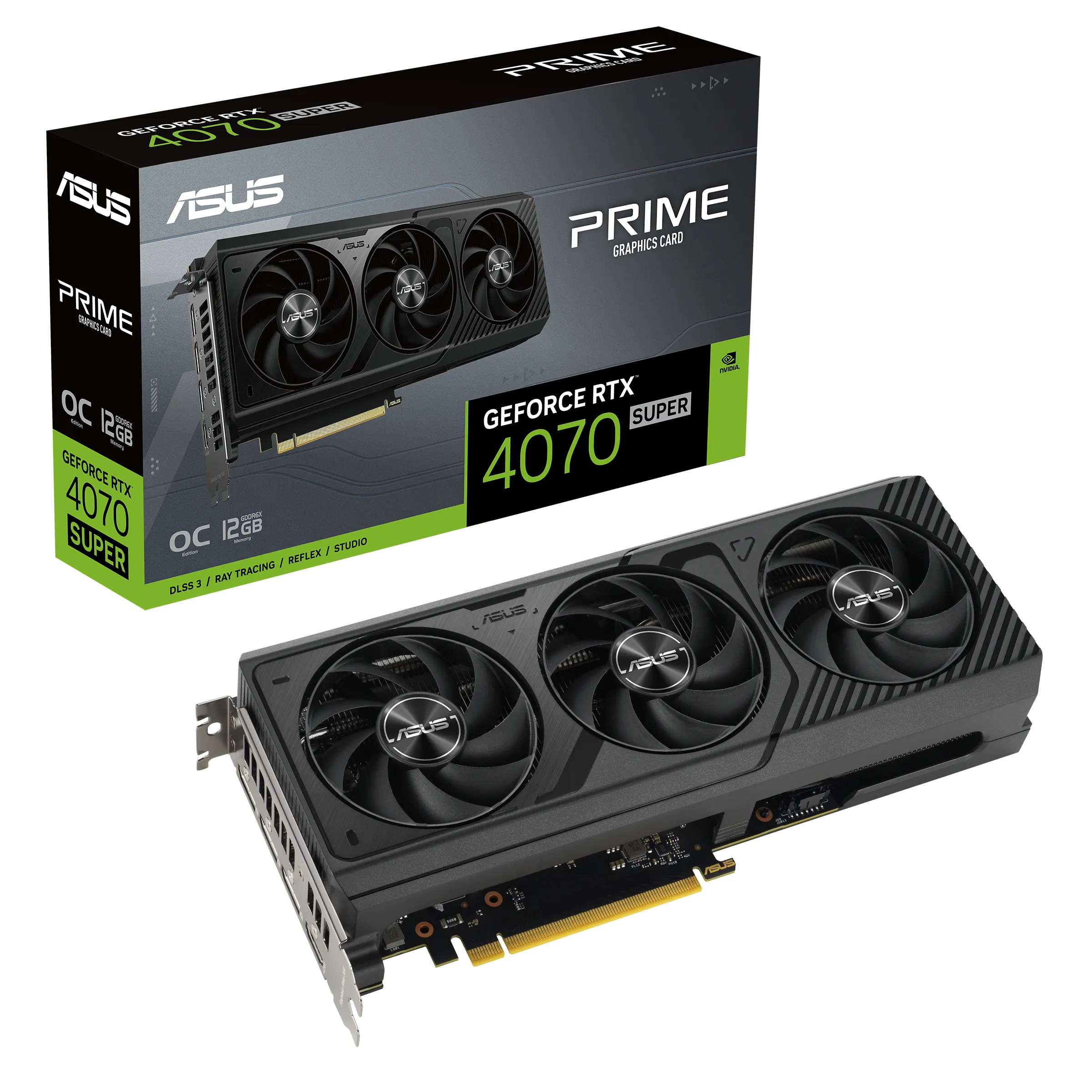 Asus GeForce RTX 4070 SUPER PRIME OC 12 Gt -n&auml;yt&ouml;nohjain