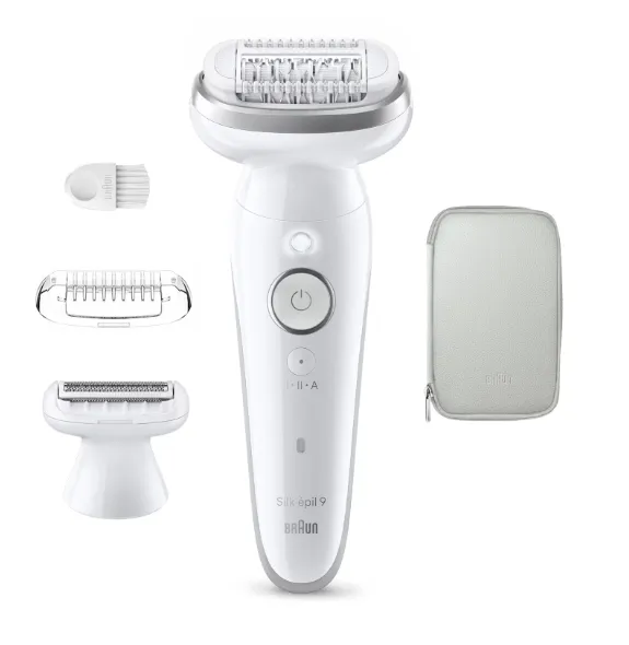 Braun Silk&middot;&eacute;pil 9 9-030 Wet &amp; Dry -epilaattori, valkoinen