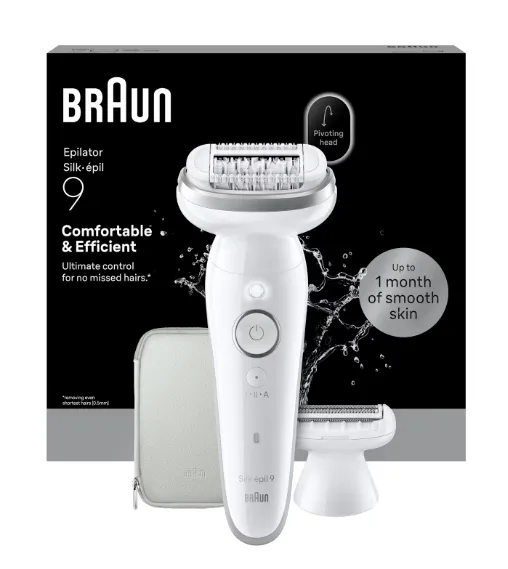 Braun Silk&middot;&eacute;pil 9 9-030 Wet &amp; Dry -epilaattori, valkoinen