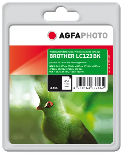 AgfaPhoto APB123BD -mustekasetti, 16 ml, musta