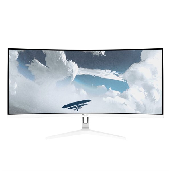 Arozzi 34" Nova. QHD, 165Hz, 1ms, VA - curved gaming monitor, White